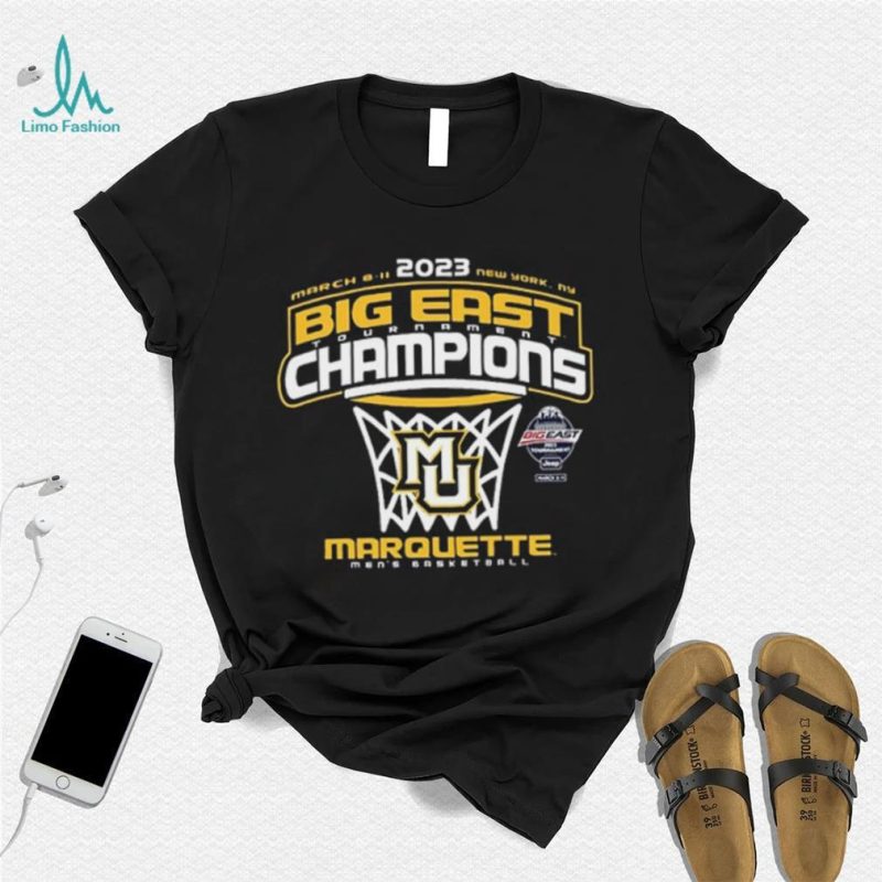 Marquette Golden Eagles 2023 Big East Men’s Basketball Conference Tournament Champions Locker Room T Shirt