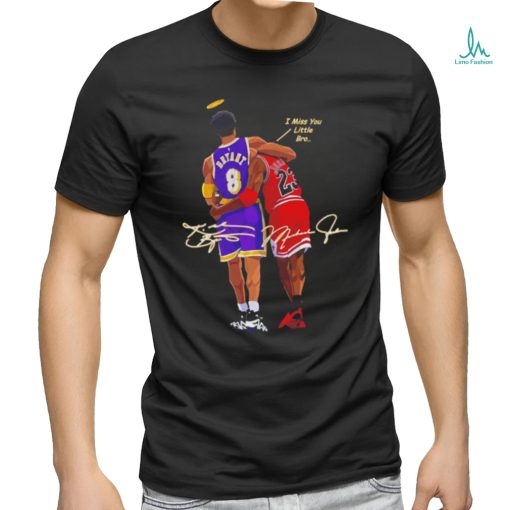 Michael Jordan i miss you little bro Kobe Bryant signatures shirt