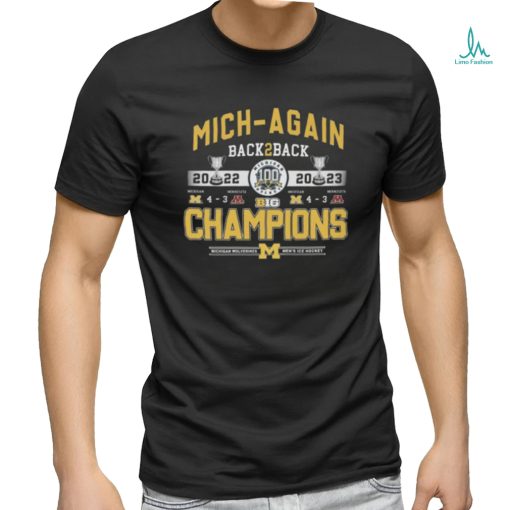 Michigan Wolverines men’s ice hockey mich again back 2 back champions shirt