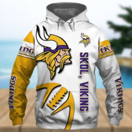 Minnesota Vikings Hoodie 3D Graphic balls cheap Sweatshirt Pullover