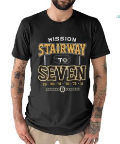 Mission Stairway seven 29 39 41 70 72 11 Boston Bruins shirt