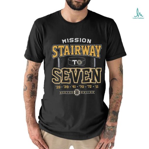 Mission Stairway seven 29 39 41 70 72 11 Boston Bruins shirt