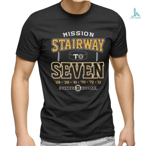 Mission Stairway seven 29 39 41 70 72 11 Boston Bruins shirt