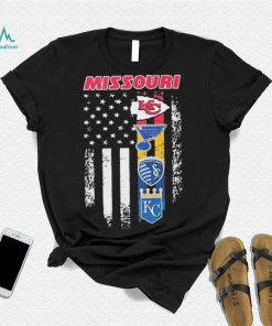 Missouri Sport Team Logo American Flag Shirt