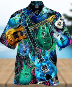 Music Is What Feelings Sound Like Guitar Blue Awesome Design Unisex Hawaiian Shirt For Men And Women Dhc17062423