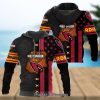 NFL Baltimore Ravens Specialized Design With Flag Mix Harley Davidson 3D Hoodie