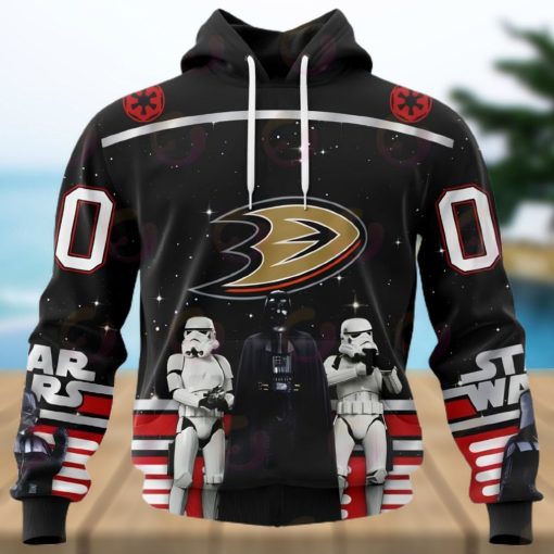NHL Anaheim Ducks Special Star Wars Design May The 4th Be With You 3D Hoodie