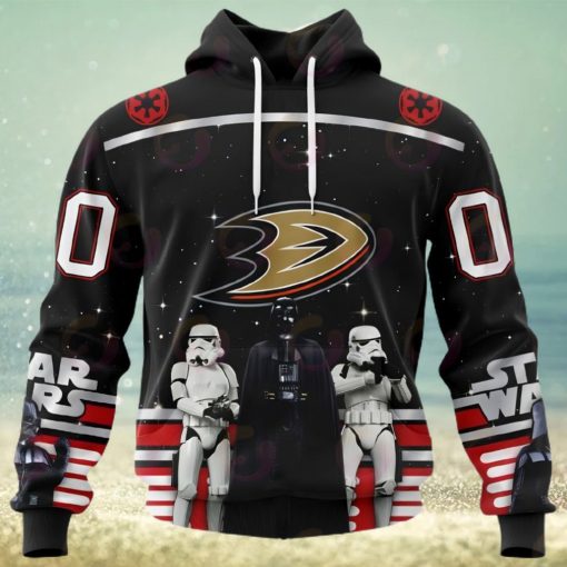 NHL Anaheim Ducks Special Star Wars Design May The 4th Be With You 3D Hoodie