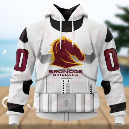 NRL Brisbane Broncos Special Star Wars Design 3D Hoodie