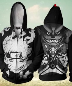 Naruto – Naruto Kurama Kyubi Mode Zip Up Jacket Hoodie