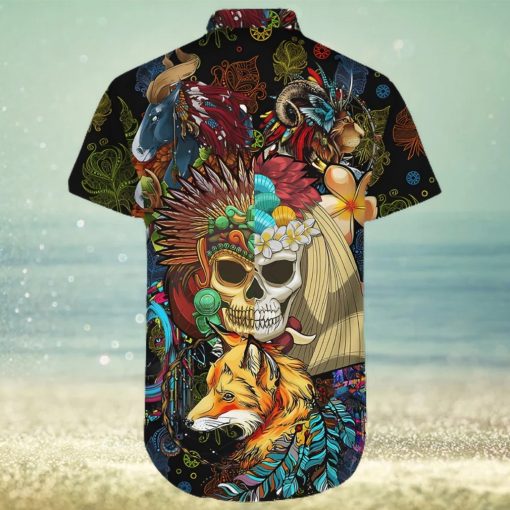 Native American Style Shirts Native American Wildlife Animals Combo Hawaiian Shirt