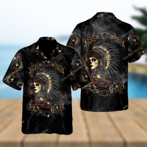 Native Girl Skull Style Limited Edition – Hawaiian Shirt