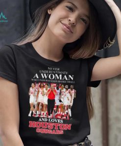 Never Underestimate A Woman Who Understands Basketball And Loves Houston Cougars shirt