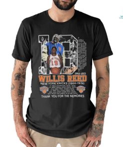New York Knicks Willis Reed 1942 2023 thank you for the memories signature shirt