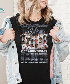 New York Yankees 120th Anniversary thank you for the memories Shirt Hoodie  Sweatshirt - FridayStuff