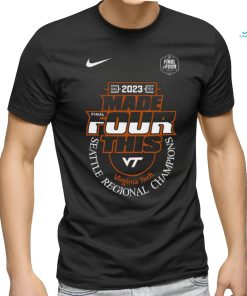 Nike Maroon Virginia Tech Hokies 2023 NCAA Women’s Basketball Tournament March Madness Final Four Regional Champions Locker Room Shirt