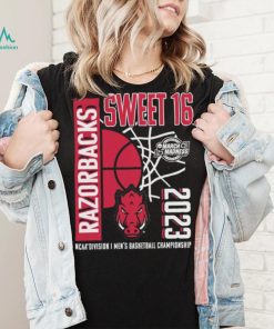 Official Arkansas Razorbacks 2023 NCAA Men’s Basketball Tournament March Madness Sweet 16 T Shirt