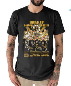 Official Boston Bruins squad up thank you for the memories name players shirt