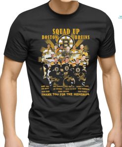 Official Boston Bruins squad up thank you for the memories name players shirt