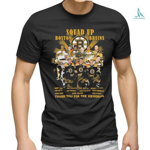 Official Boston Bruins squad up thank you for the memories name players shirt