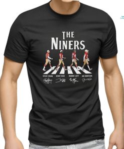 Official The Niners Steve Young Jerry Rice Ronnie Lott Joe Montana Abay Road Signatures Shirt