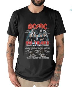 Original AC DC 50 Years 1973 2023 signatures shirt