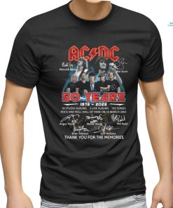 Original AC DC 50 Years 1973 2023 signatures shirt