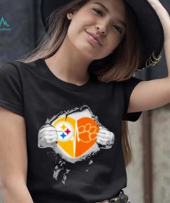 Original Pittsburgh Steelers Clemson Cleveland Tigers In My Heartbeat Shirt