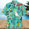 Barber Tools Tropical Leaves Hawaiian Shirt