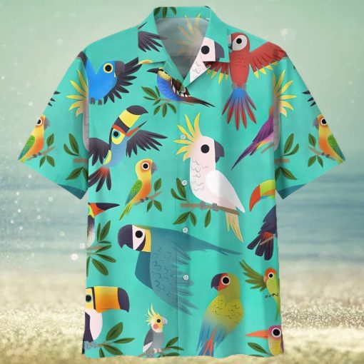 Parrot Blue Awesome Design Unisex Hawaiian Shirt