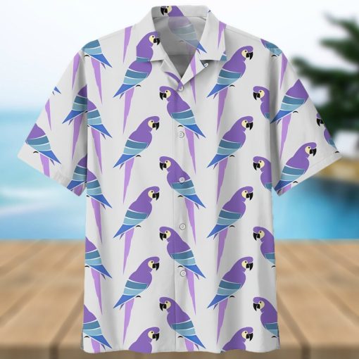 Parrot Purple Unique Design Unisex Hawaiian Shirt