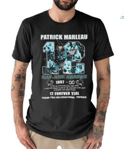 Patrick Marleau 12 San Jose Sharks 12 Forever Teal Thank You For Everything Shirt