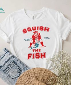 Patriots and dolphins squish the fish ringer logo shirt