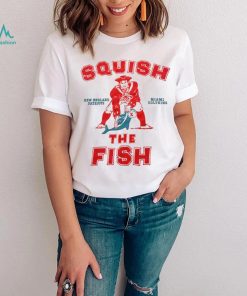 Patriots and dolphins squish the fish ringer logo shirt