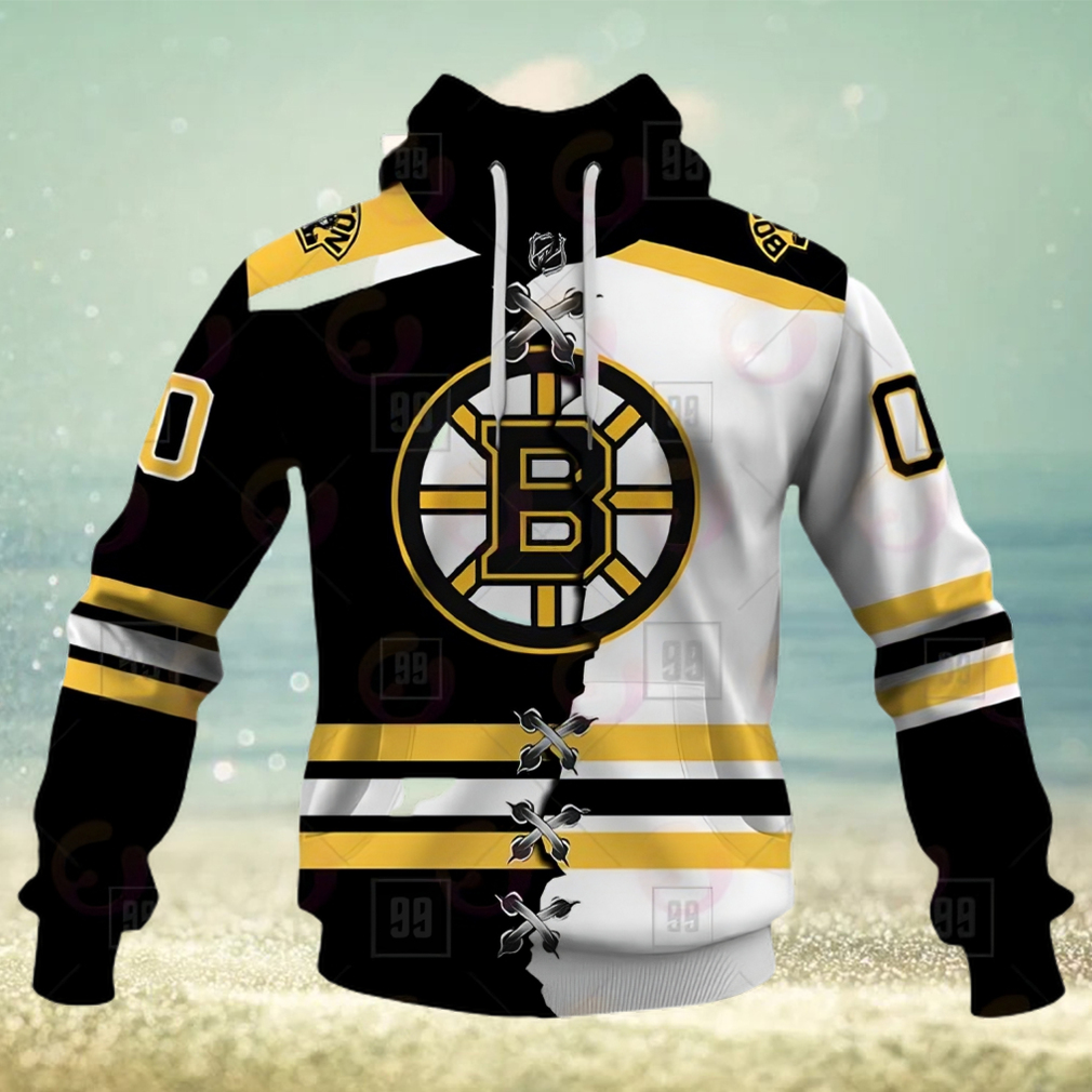 NHL Boston Bruins Mix Jersey 2023 Personalized Hoodie - HipposFashion