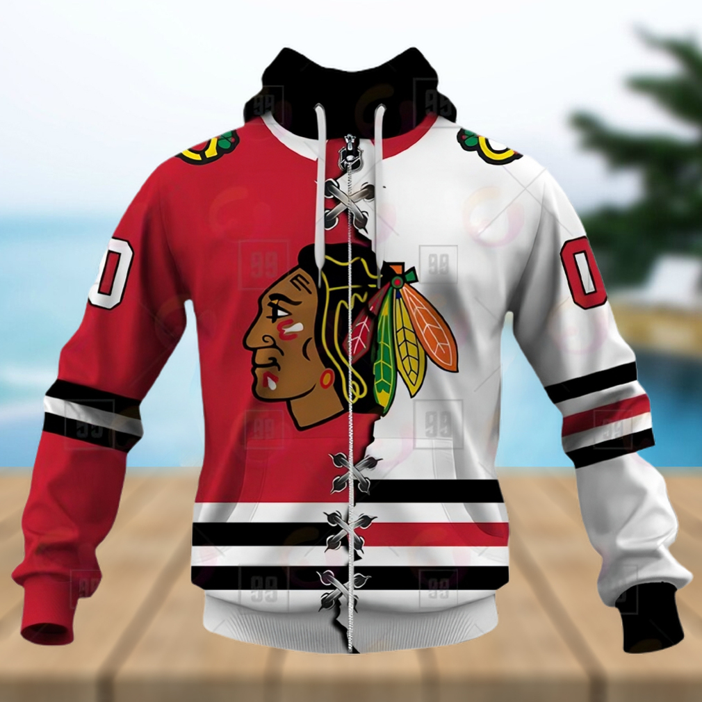 Chicago Blackhawks Kids NHL Pullover 1/4th Zip Up Jacket - Red