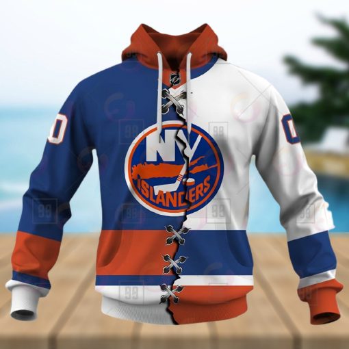 Personalized NHL New York Islanders Mix Jersey 2023 3D Hoodie