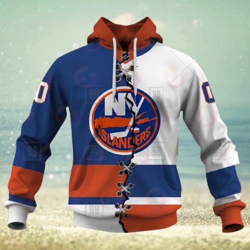 Personalized NHL New York Islanders Mix Jersey 2023 3D Hoodie