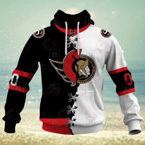 Personalized NHL Ottawa Senators Mix Jersey 2023 3D Hoodie