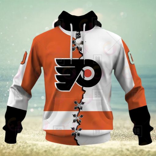 Personalized NHL Philadelphia Flyers Mix Jersey 2023 3D Hoodie