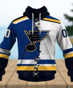 Personalized NHL St. Louis Blues Mix Jersey 2023 3D Hoodie