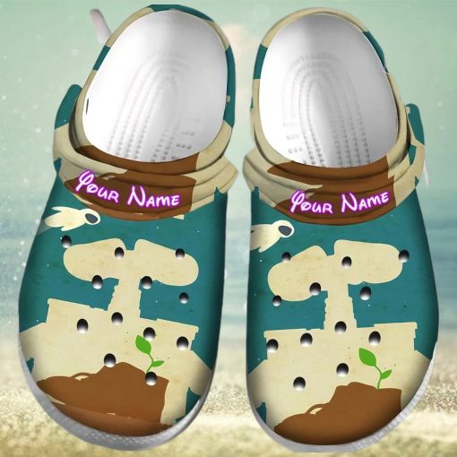 Personalized Name Wall E Crocs Clogs Shoes Comfortable For Mens Womens Classic Clog
