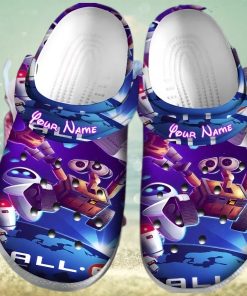 Personalized Name Wall E Poster Crocs Clog Shoes Comfortable For Women Men
