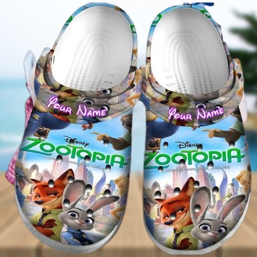 Personalized Name Zootopia Crocs Clogs Shoes Comfortable For Mens Womens Classic Clog