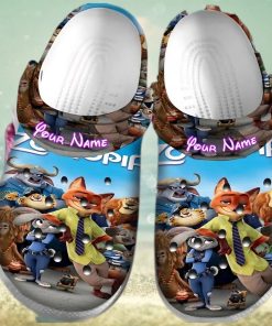 Personalized Name Zootopia Crocs Clogs Shoes Comfortable For Mens Womens
