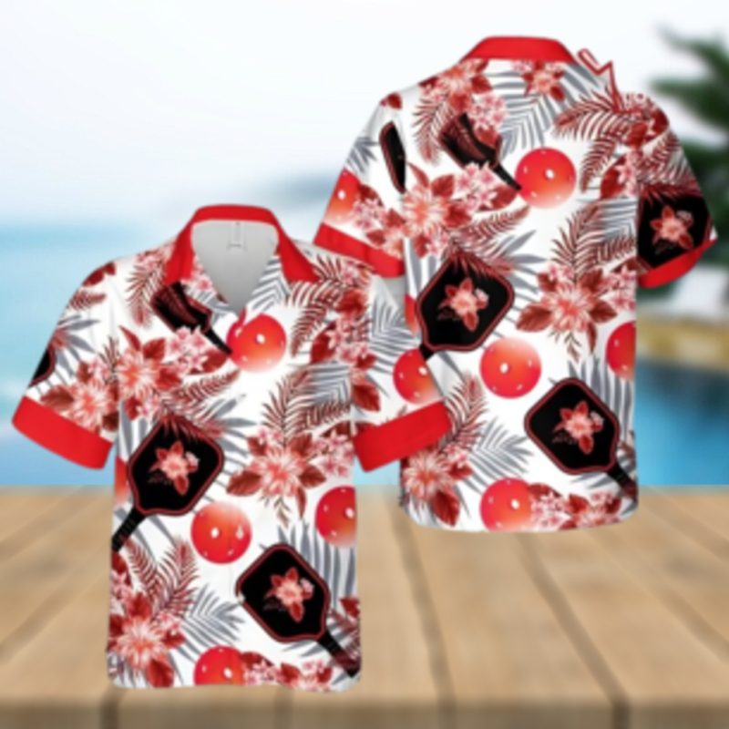 Pickleball Red Hawaiian Shirt Cheap