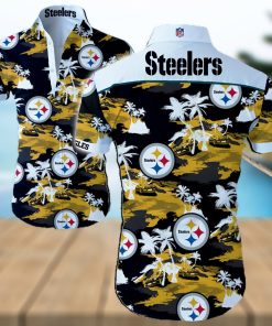 Pittsburgh Steelers Logo NFL Hawaiian Summer Beach Shirt Full Print