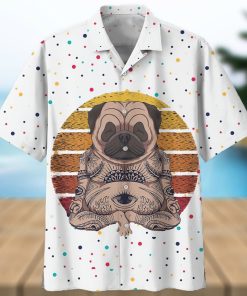 Pug White Nice Design Unisex Hawaiian Shirt