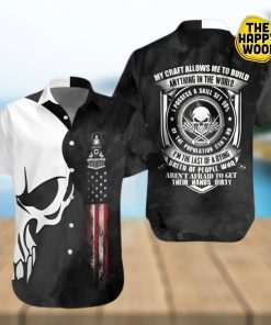 Railroader Proud Skull My Craft Allows Me To Build Anything In The World Hawaiian Shirt