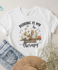 Reading Is My Therapy Sweatshirt , Book Floral Reading Crewneck Sweater